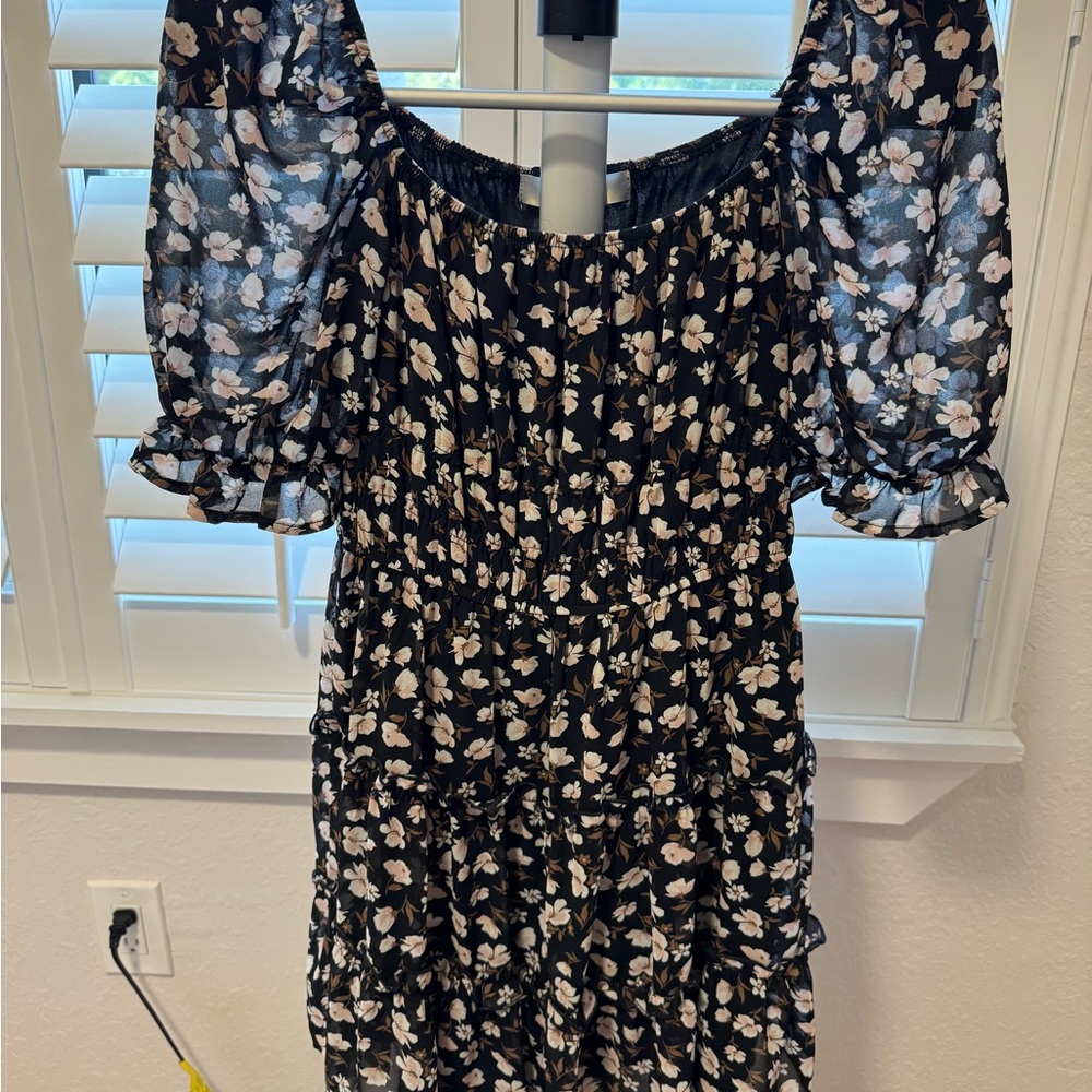 Floral Puff Sleeve Dress